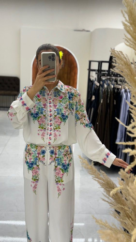ست شومیز و شلوار وارداتی 9368-03