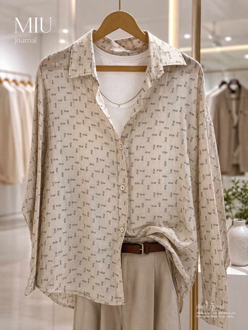 شومیز دو تیکه با تاپ miu miu
