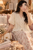 ALB-044-02 - شومیز گیپور چیندار زنانه