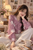 ALB-044-03 - شومیز پاپیونی طرحدار