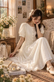 ALB-044-04 - پیراهن مرواریدی خالبرجسته زنانه