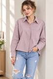 شومیز باکسی دخترانه کتان ALB-092-095